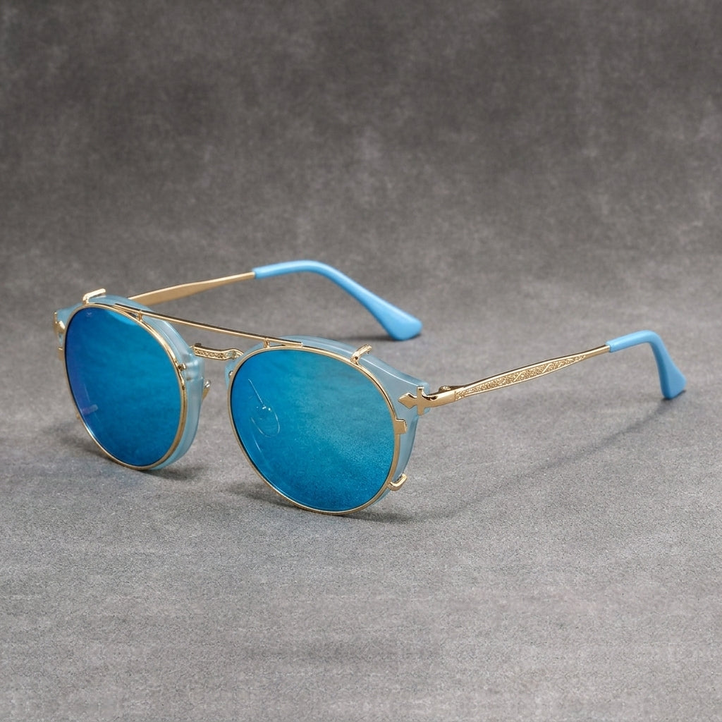 Azure Blue Mirror / Silver