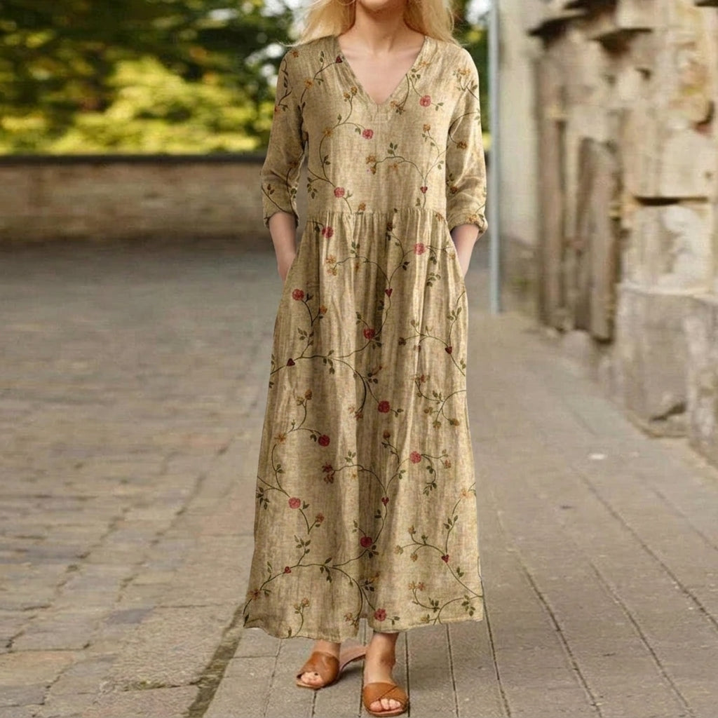 Sand Beige Floral