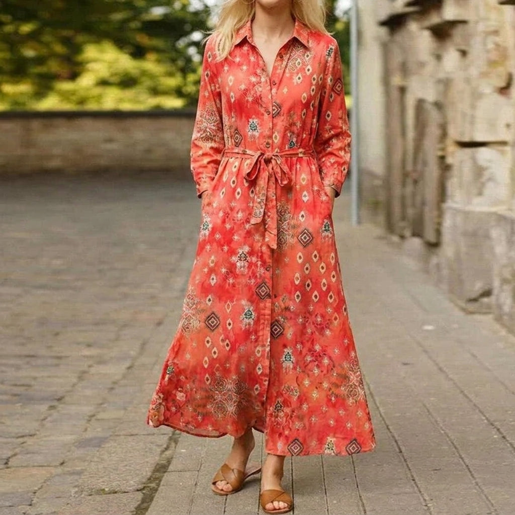 Coral Red Floral